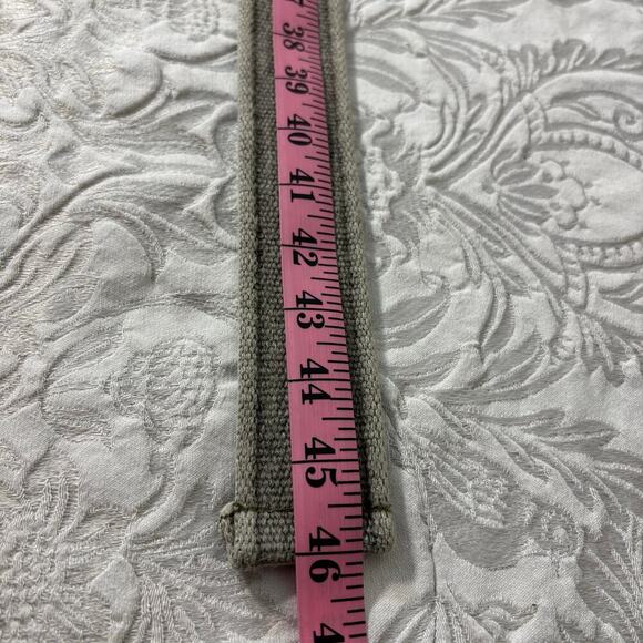 COTTON CANVAS Belt Unisex Pistachio Green Sz L Masculine Androgynous Work Wear - Picture 3 of 4